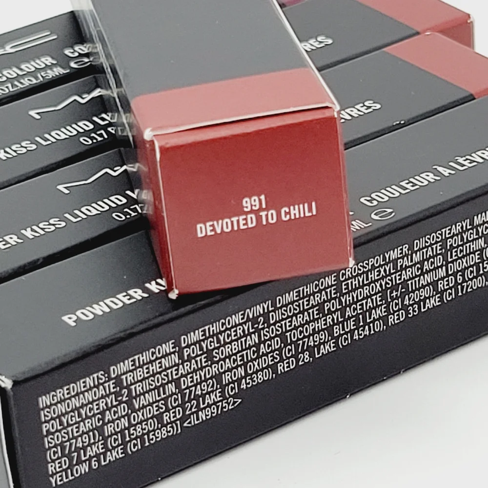 Devoted To Chili Powder Kiss Liquid Lipcolor Brick Red Mac Brand New in Box